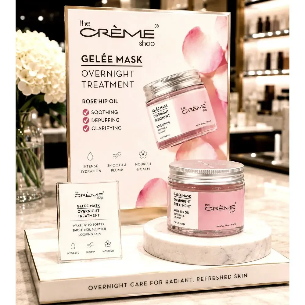 The Creme Shop Gelee Mask Overnight Treatment Rose Hip Oil
